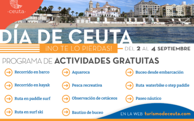 Servicios Turísticos celebra el Día de Ceuta con 900 plazas gratuitas en actividades
